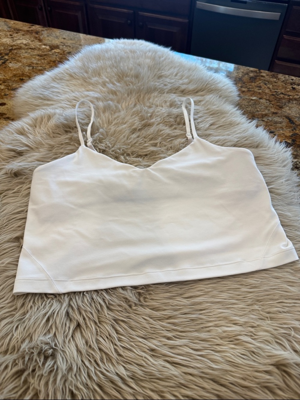 Lululemon Align Cropped cami tank A/B white size 10. No pads.